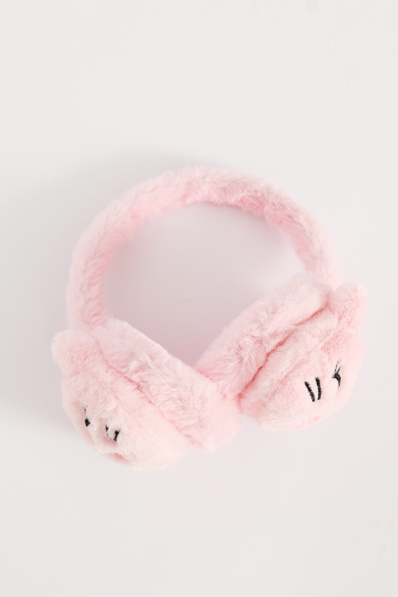 Girls Embellished Earmuffs - Pink