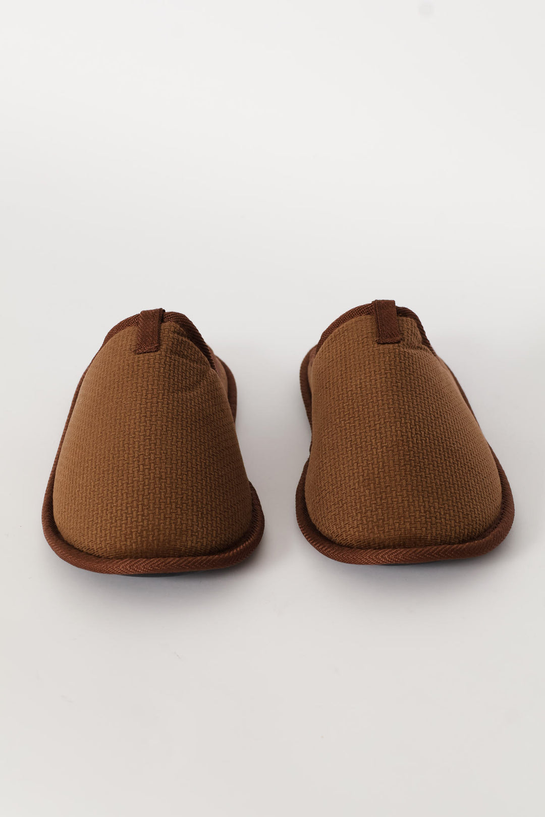 Check & Diamond Embossed Slipper - Brown