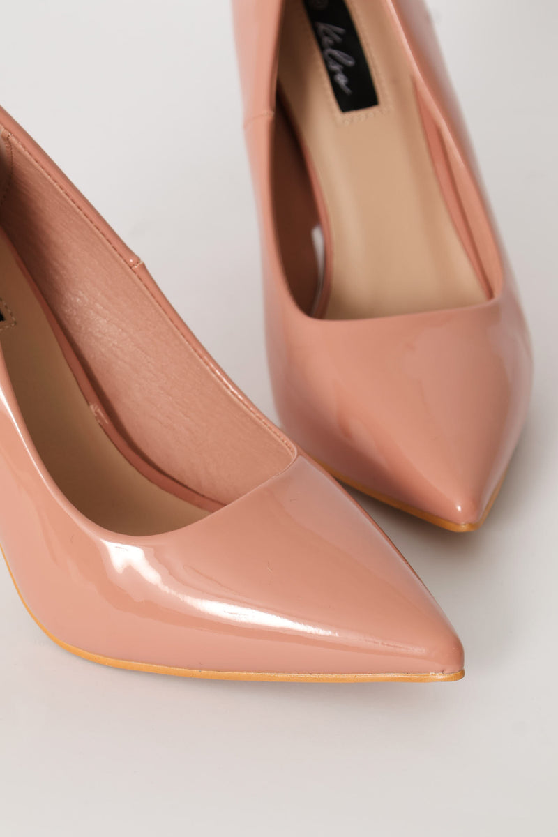 Patent Pointy Heel - Blush
