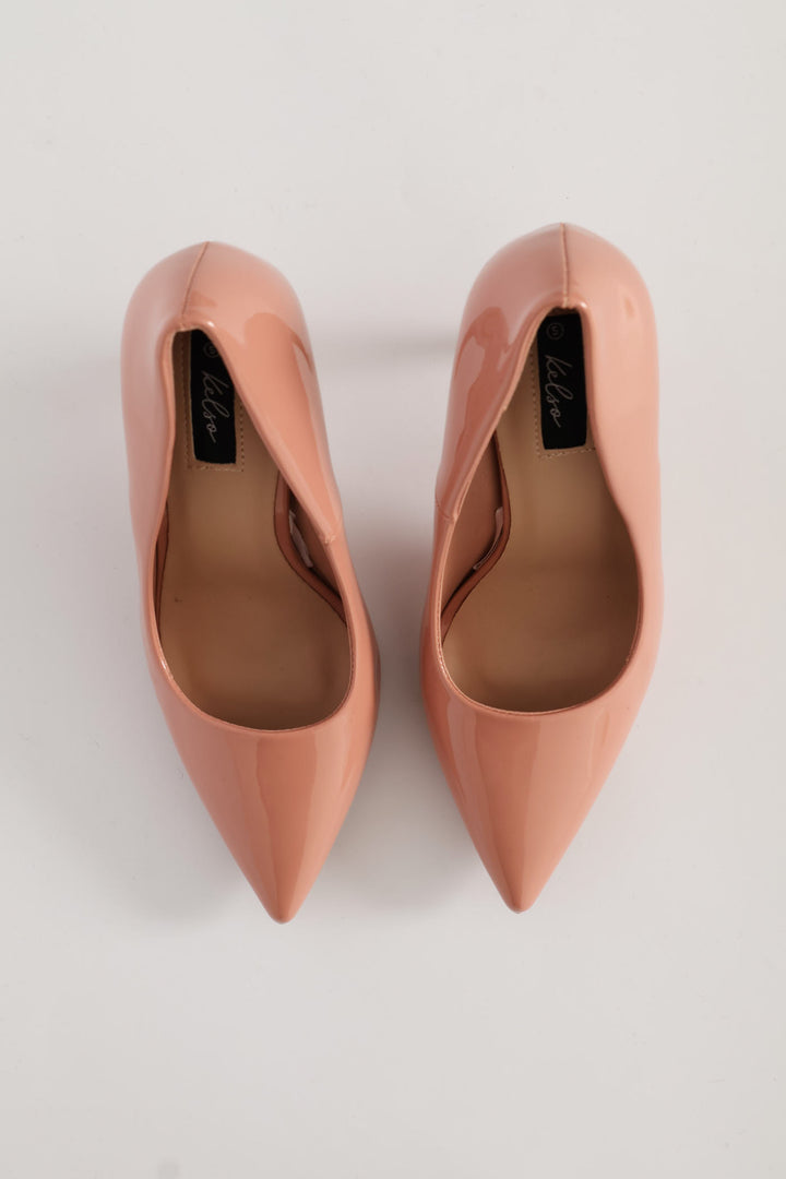 Patent Pointy Heel - Blush