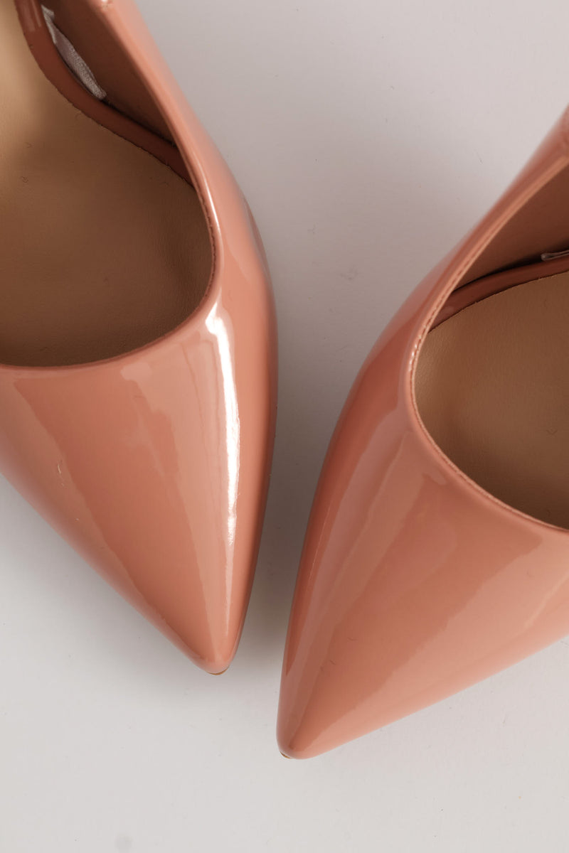 Patent Pointy Heel - Blush