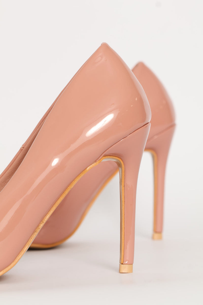 Patent Pointy Heel - Blush