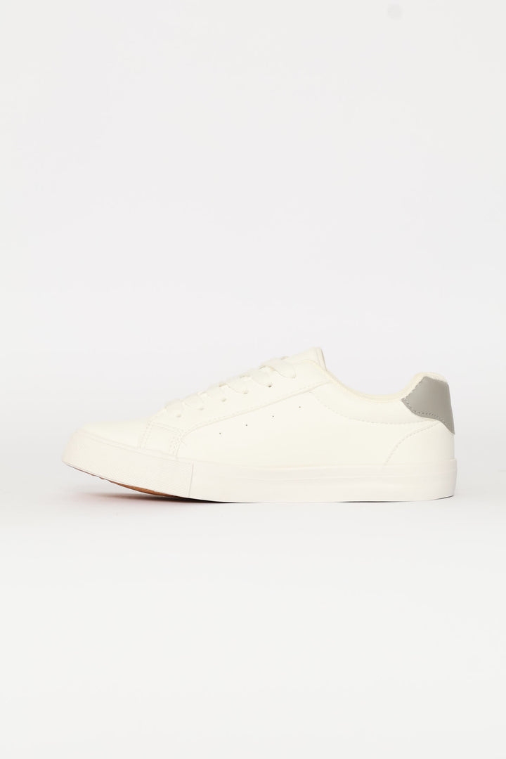 Boys Vulcanised Sneaker - White/Grey