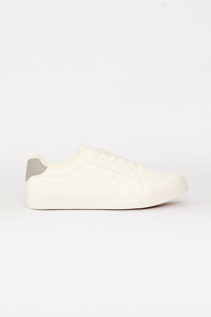 Boys Vulcanised Sneaker - White/Grey