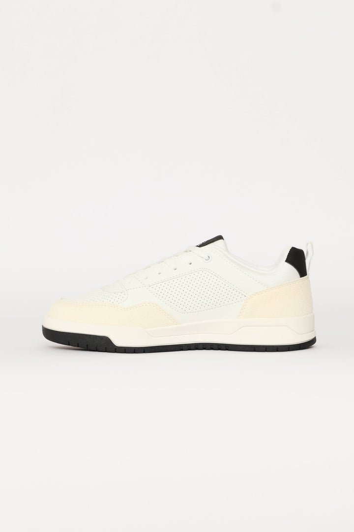 Logo Manis Court Sneaker - White