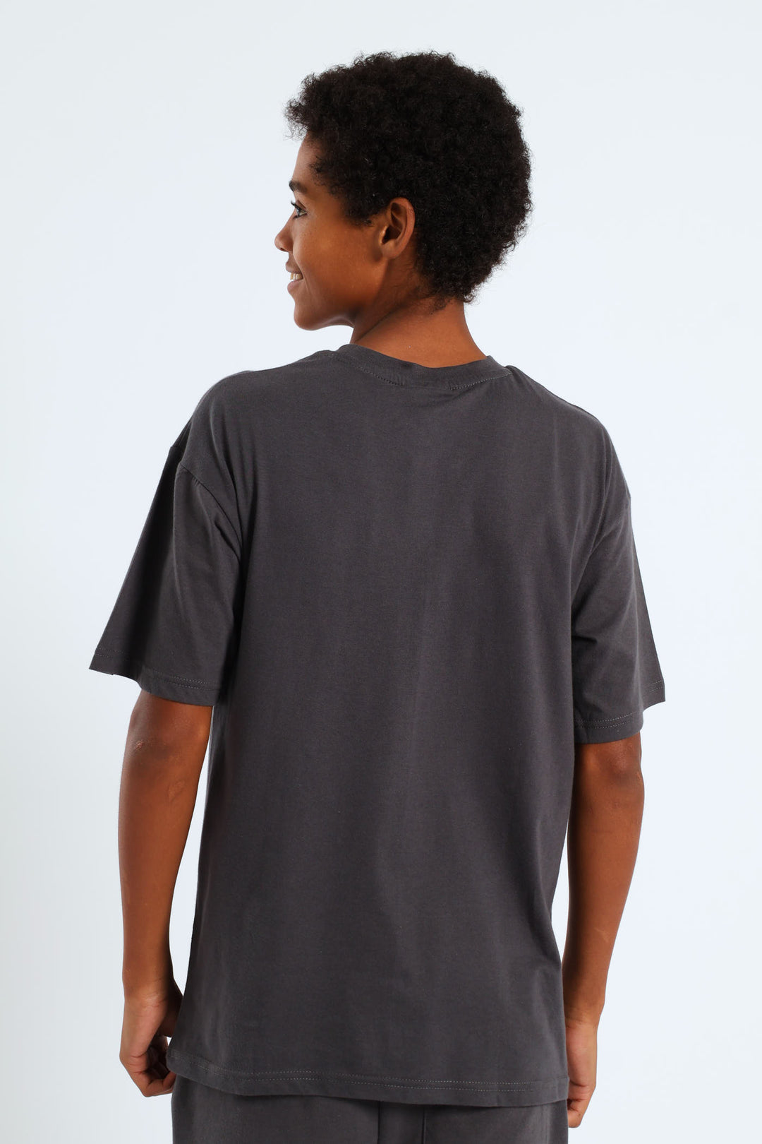 Boys Mr Beast Oversized Glow In Dark T-Shirt - Charcoal