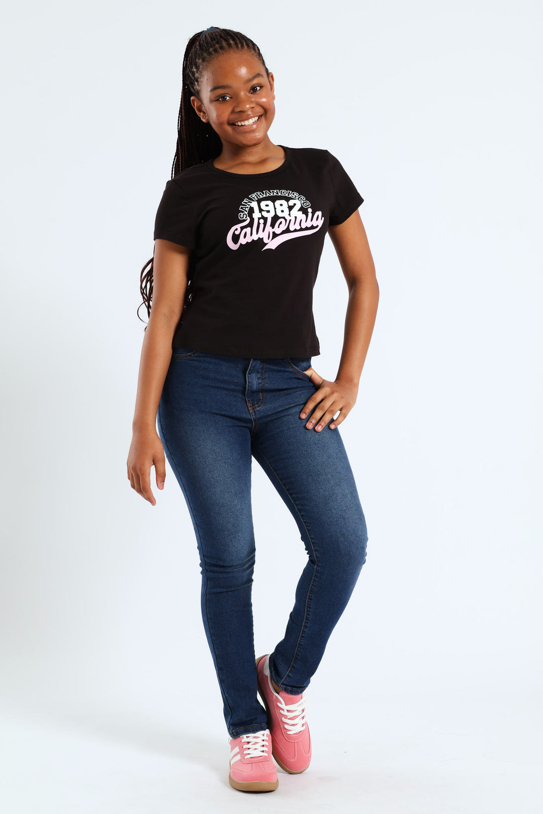 Girls California Tee - Black