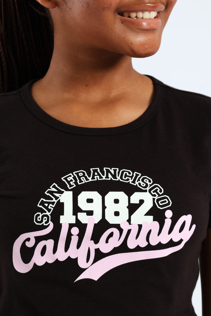 Girls California Tee - Black