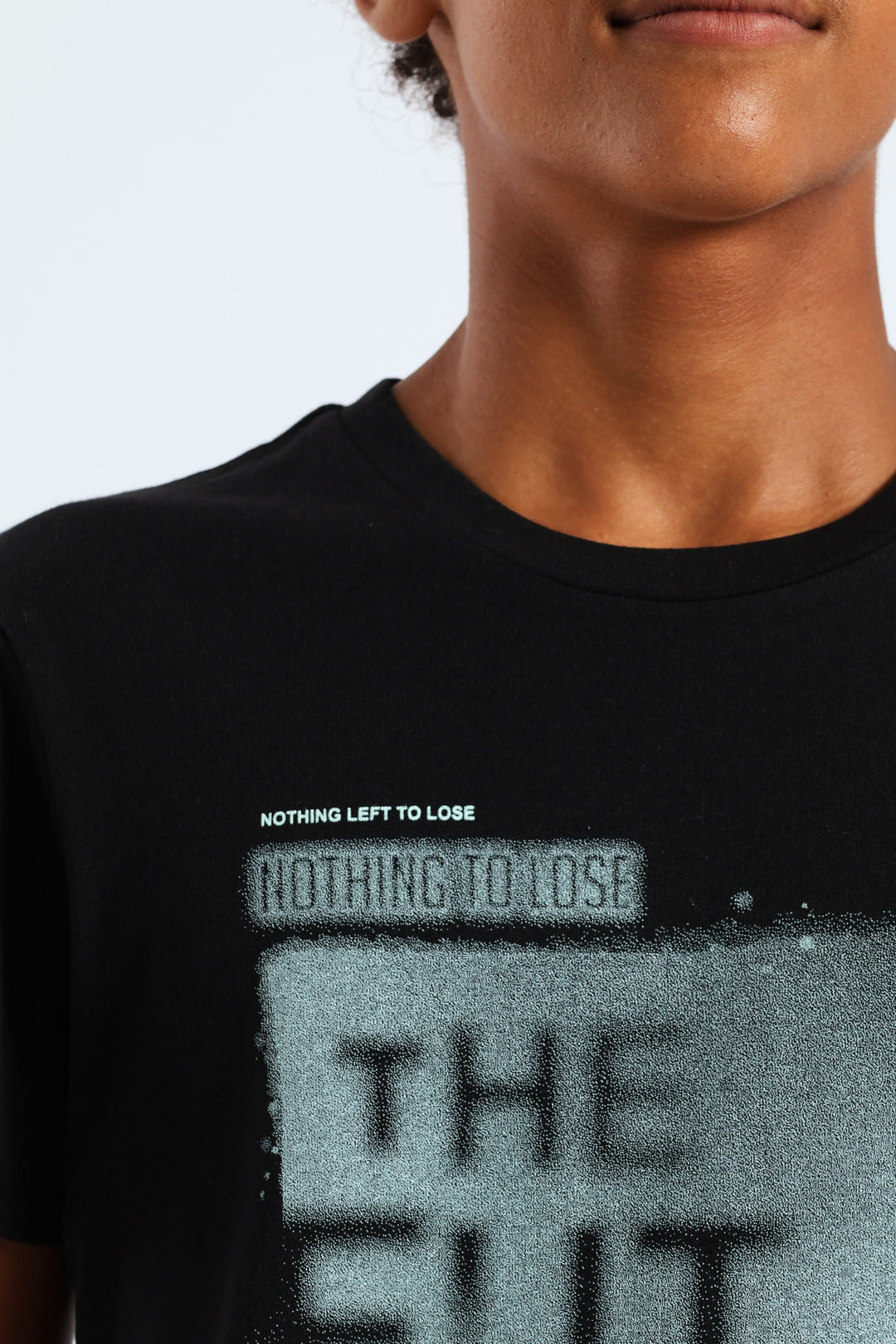 Boys Future Is Now Print Tee - Black