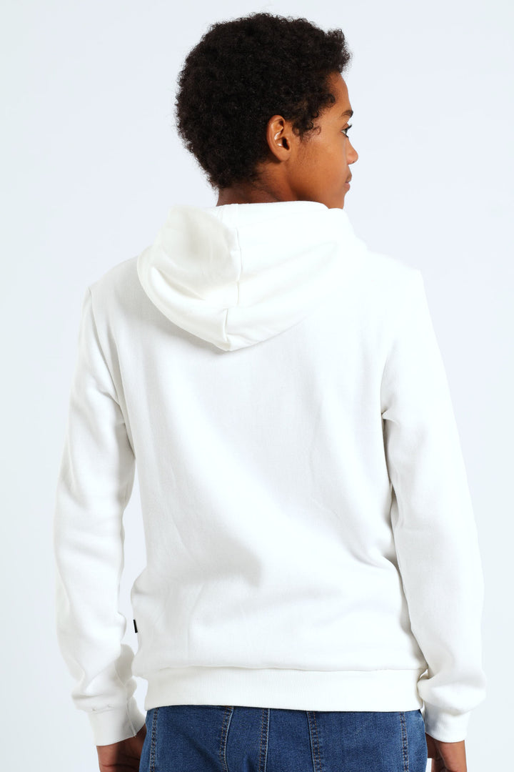 Boys SA Unite Fleece Hoodie  - White