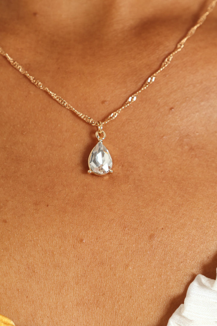 2 Pack Pearl Drop Earring & Necklace Set - Gold