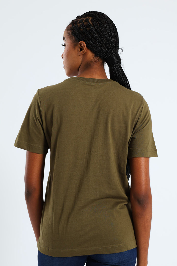 Short Sleeve Cotton Boxy Tee - Fatigue