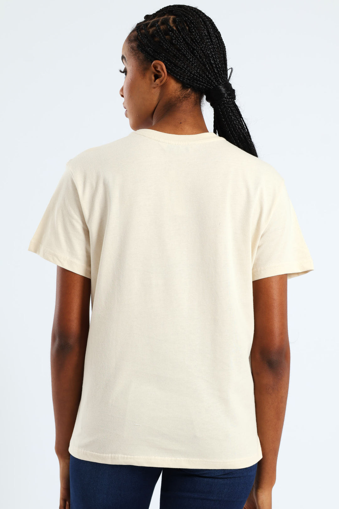 Wild & Free Floral Tiger Foil Tee - Light Stone