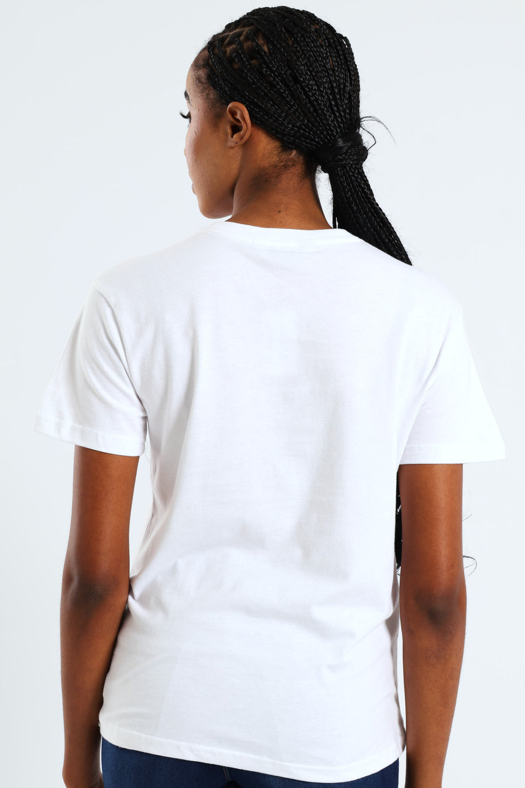 Floral Frame Artwork Foil Tee - White