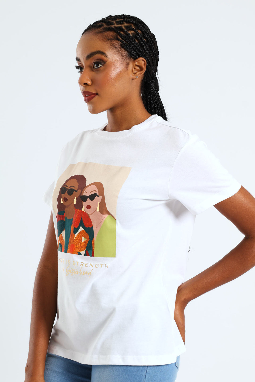 Double Icon Sisterhood Tee - White