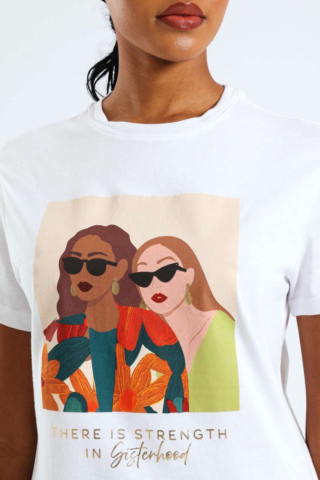 Double Icon Sisterhood Tee - White