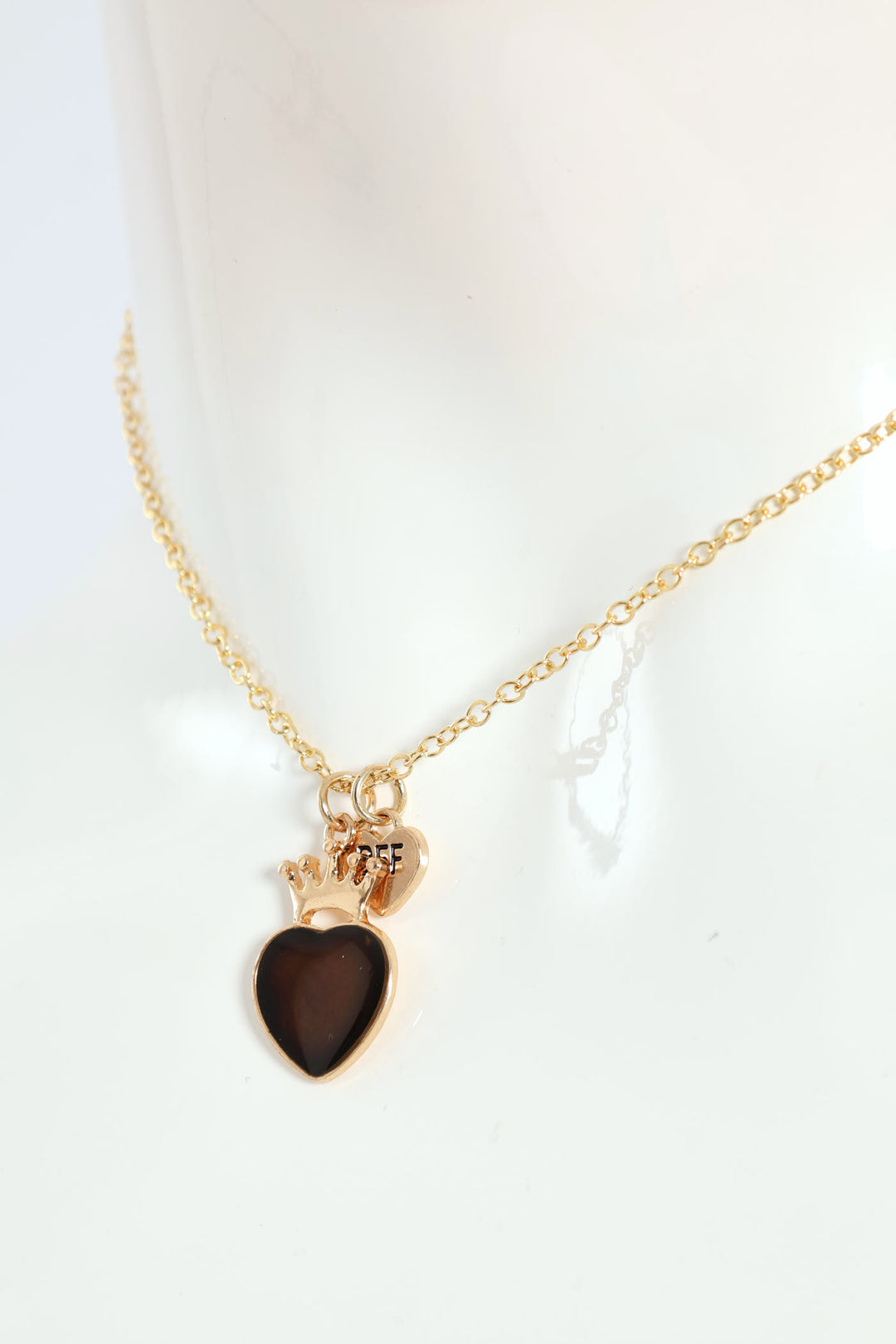 Girls Bff Necklace Set - Black