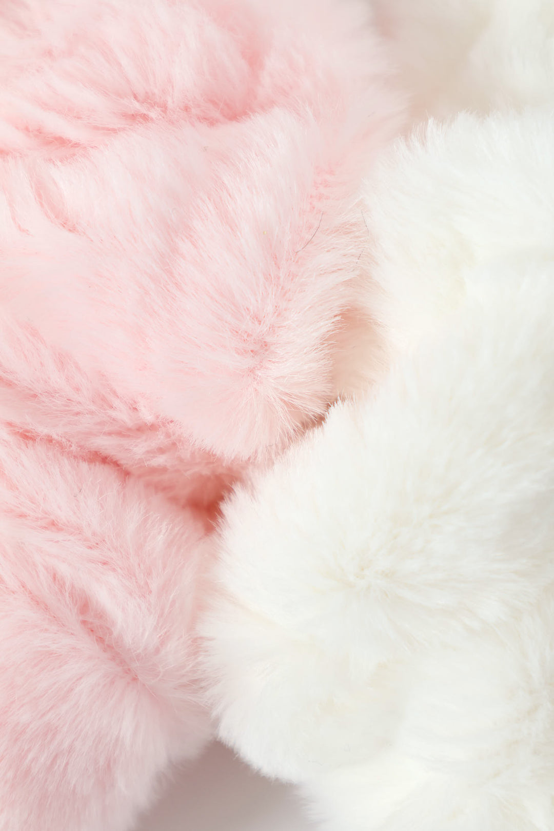 Pre-Girls Faux Fur Scrunchie - White