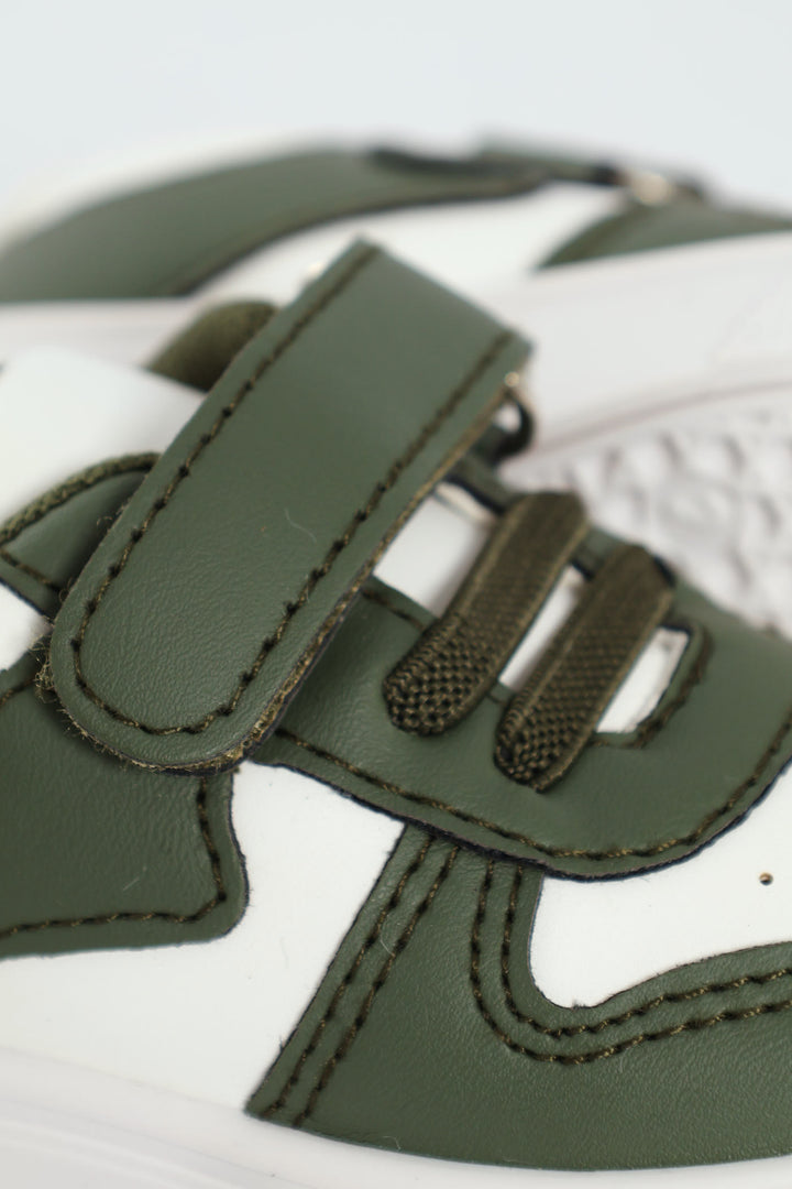Baby Boys Coloublock Sneaker With Strap - Olive