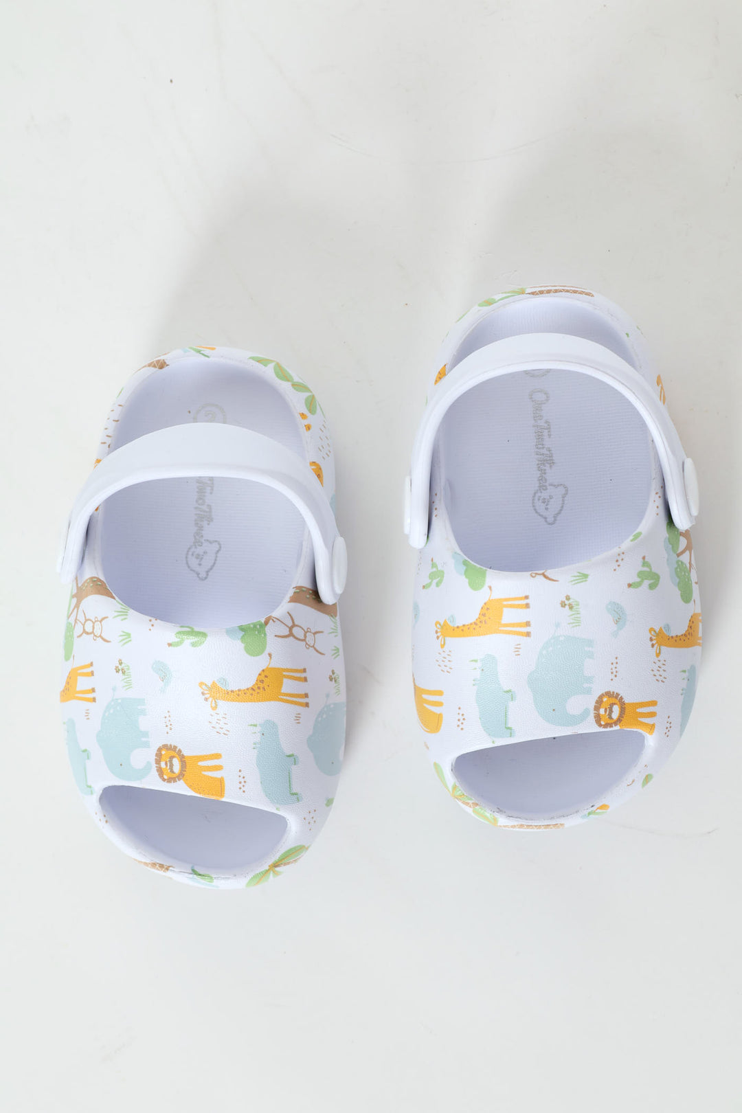 Baby Boys Animal Print Eva Sandal - White