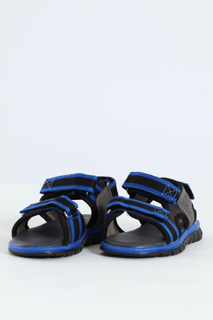 Pre-Boys Open Toe Adventure Sandal - Grey