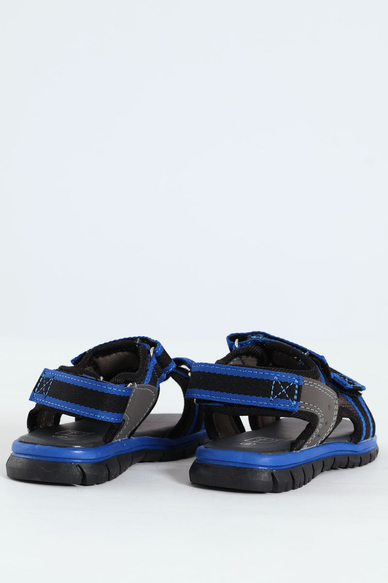 Pre-Boys Open Toe Adventure Sandal - Grey