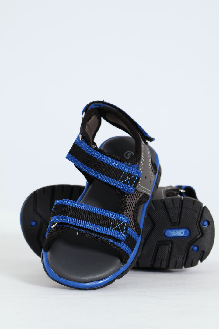 Pre-Boys Open Toe Adventure Sandal - Grey