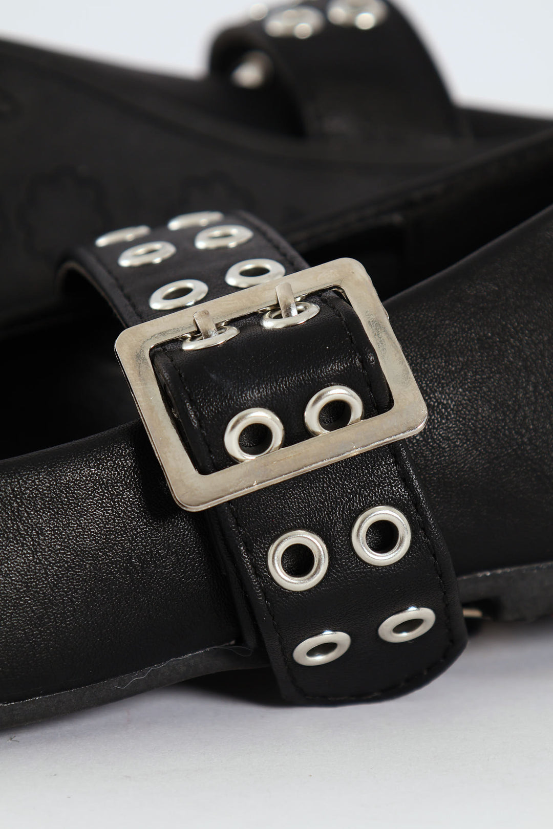 Girls Eyelet Maryjane Pump - Black