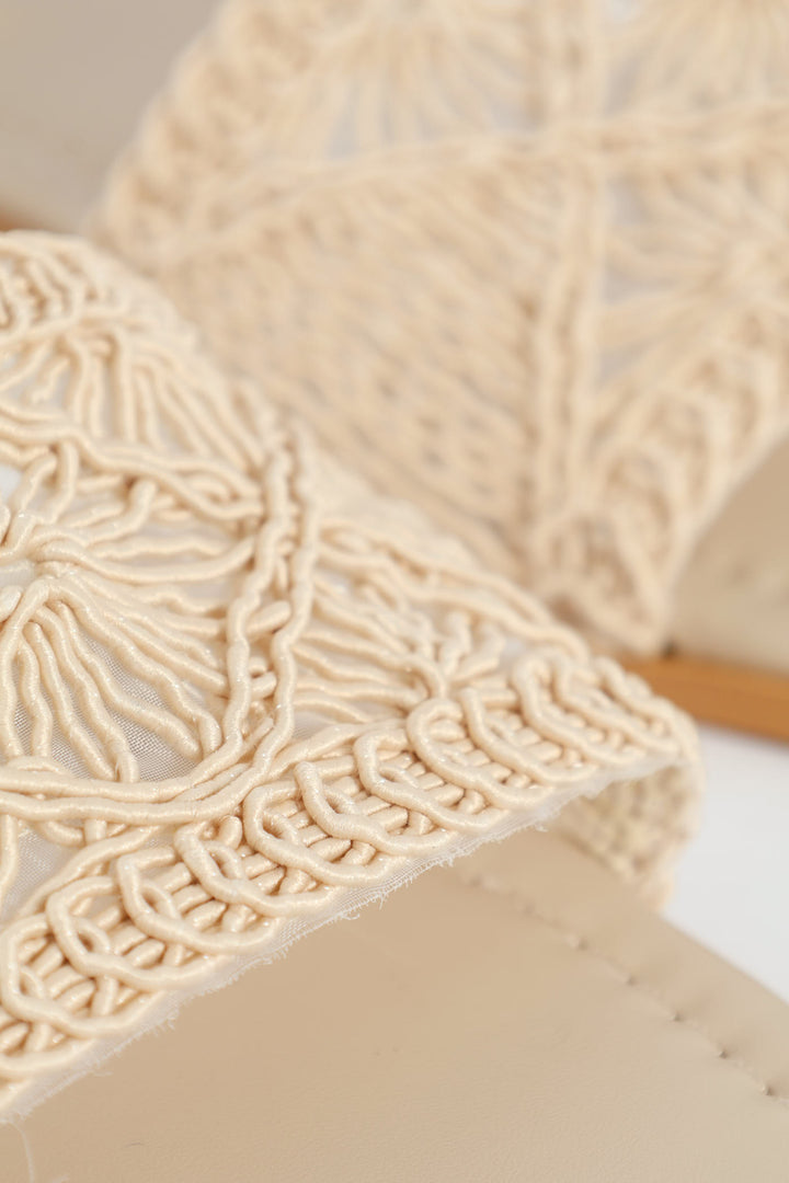 Macrame Single Band Sandal - Off White