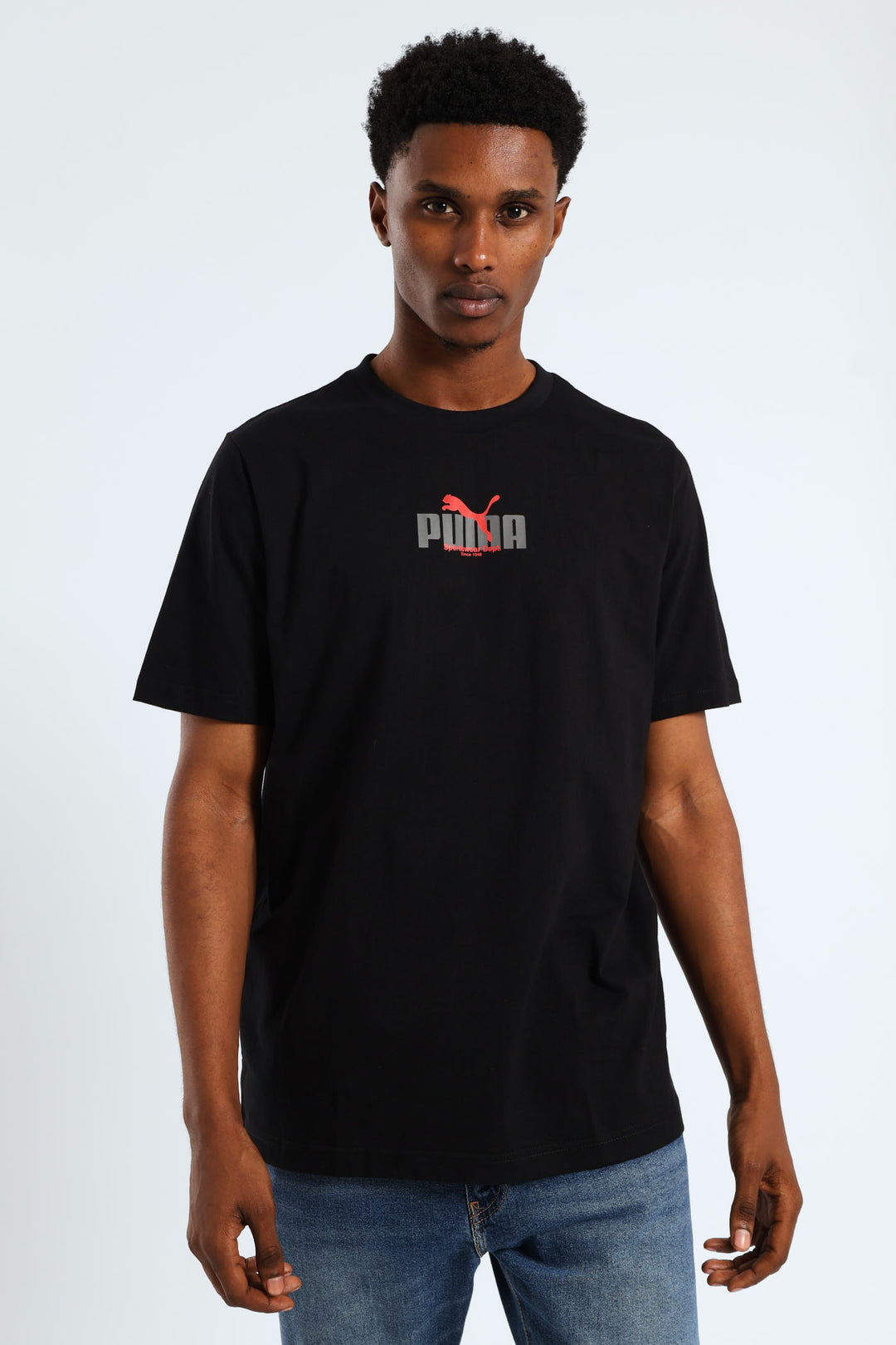 Graphic Wording Tee - Black