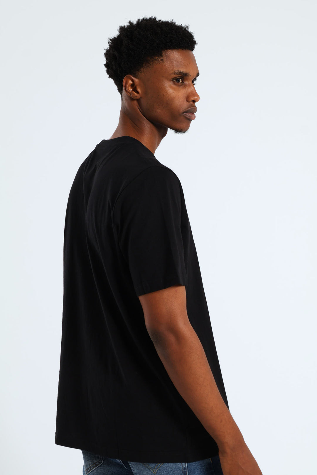 Graphic Wording Tee - Black