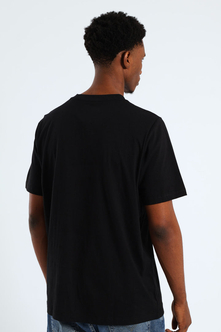 Graphic Wording Tee - Black