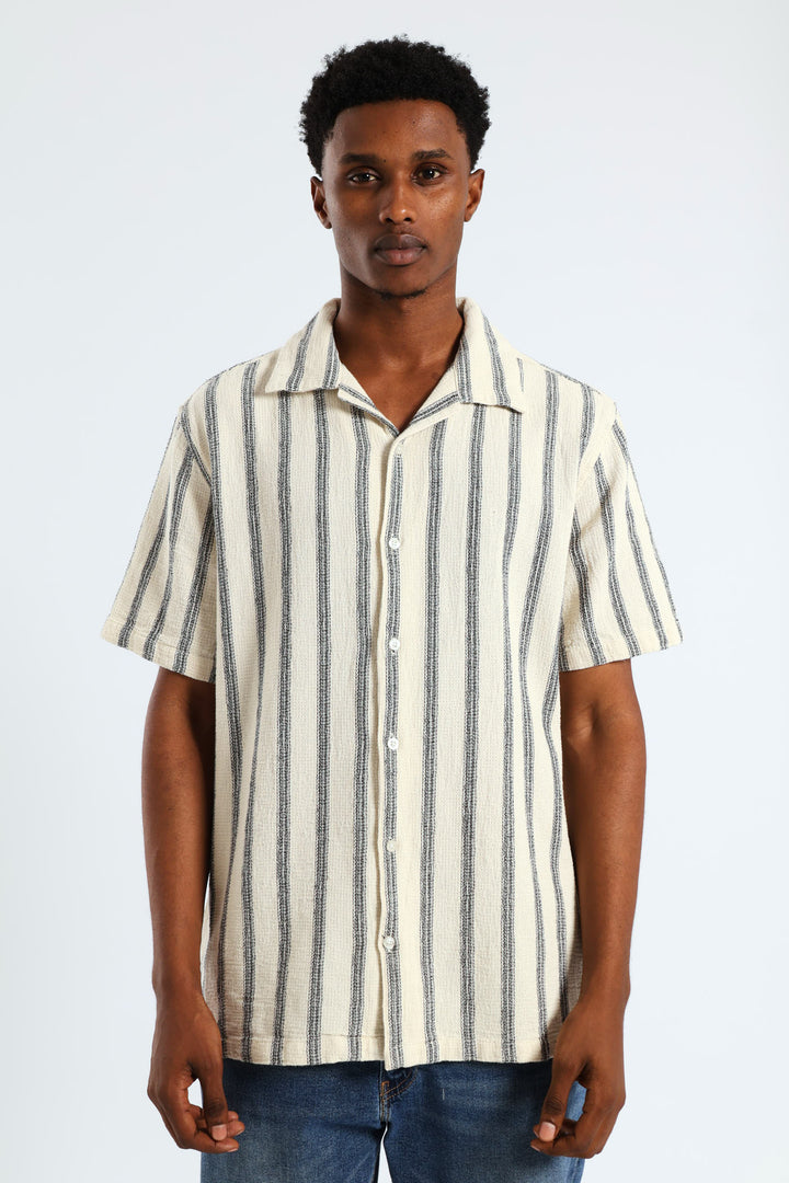 Striped Shirt - Ecru