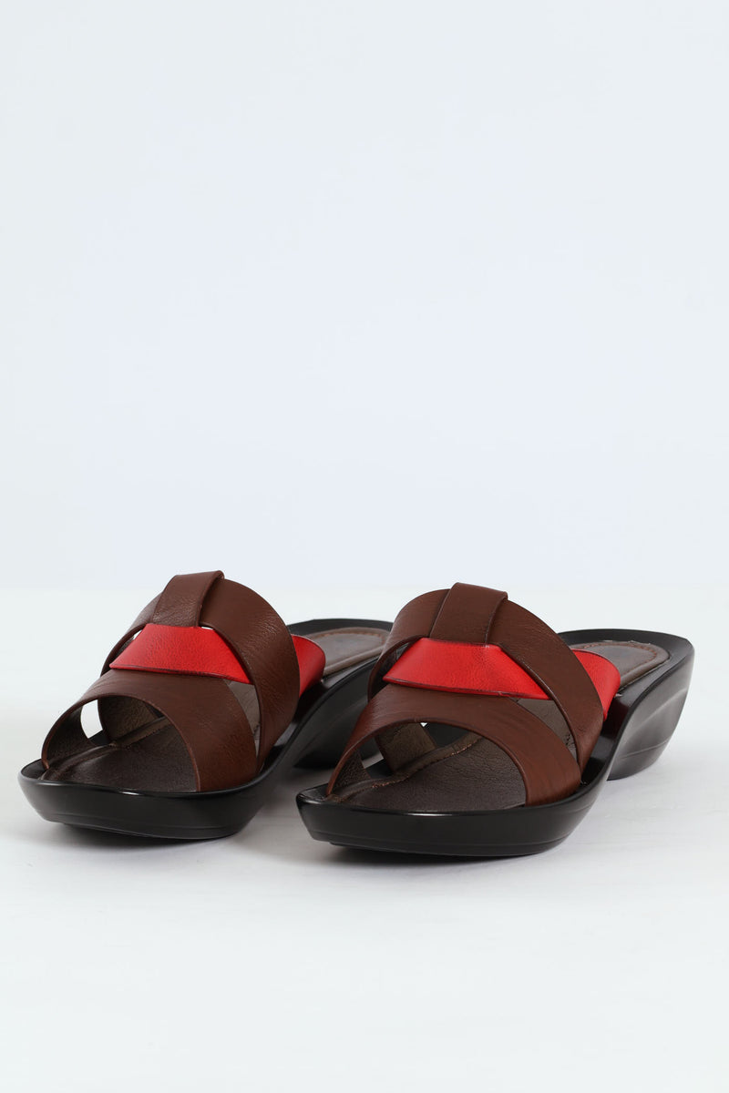 Open Toe Sandal - Brown