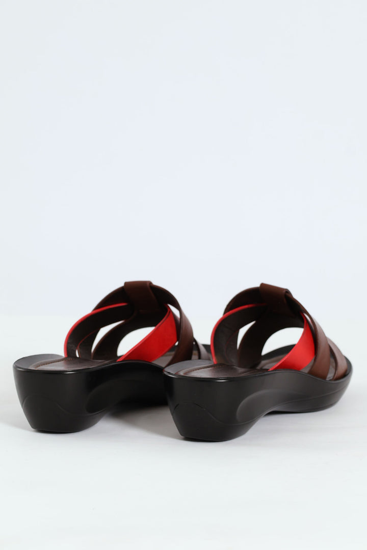 Open Toe Sandal - Brown