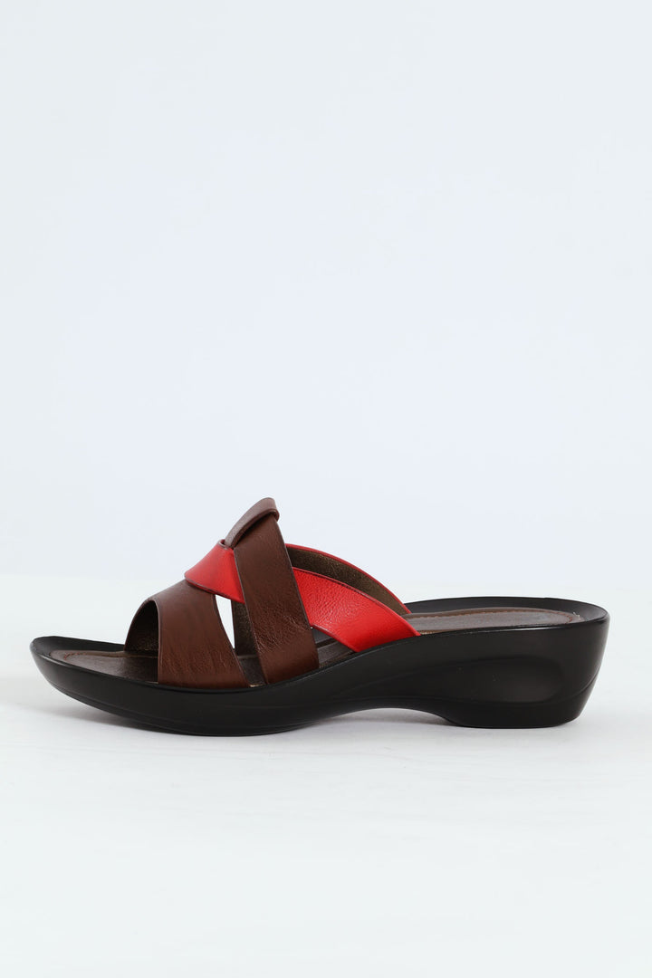 Open Toe Sandal - Brown