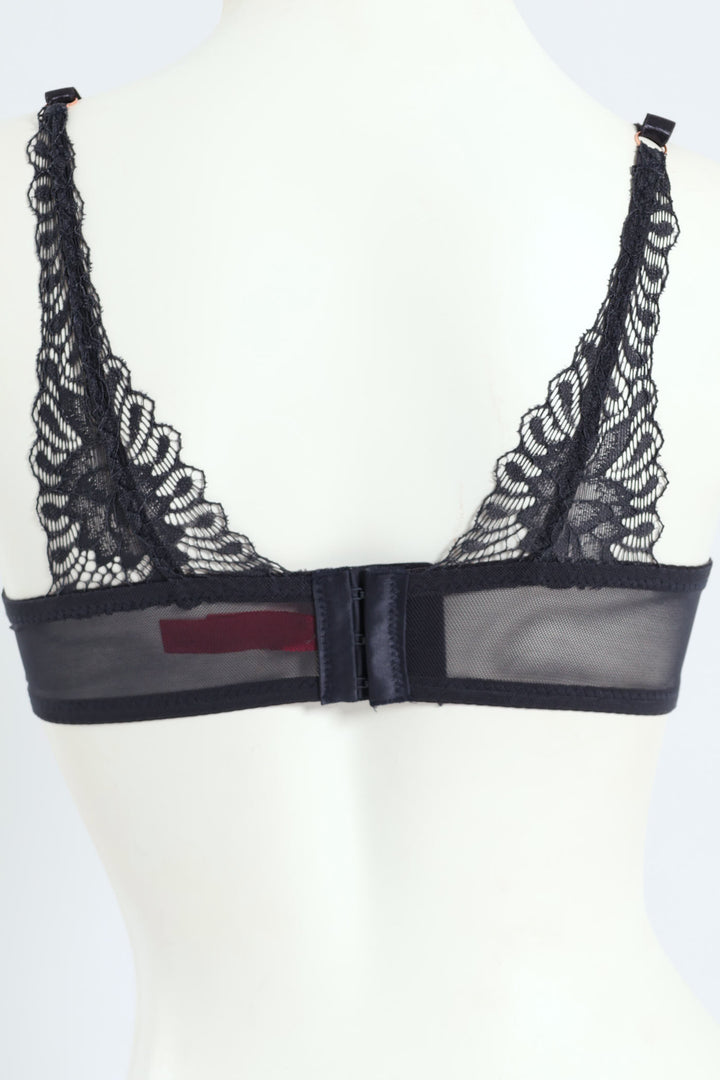 2 Pack Lace & Mesh Plunge Bra - Teal/Slate