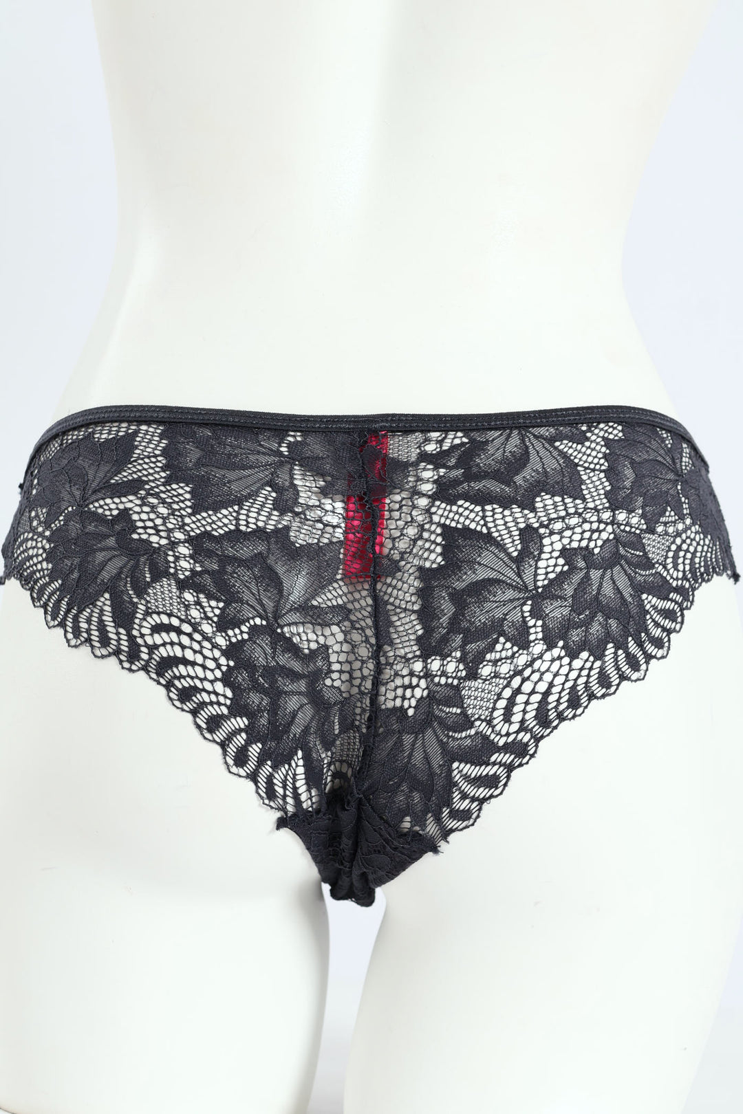 2 Pack Lace & Mesh Brazilian Panties - Teal/Slate