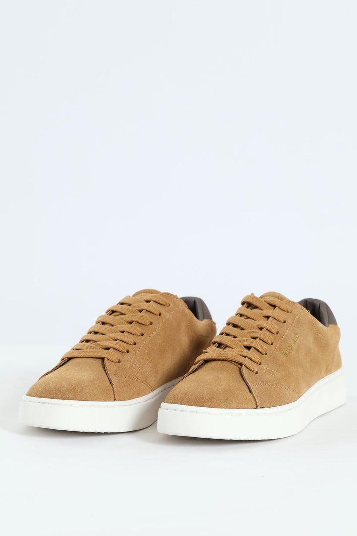 Suede Court Sneaker - Stone