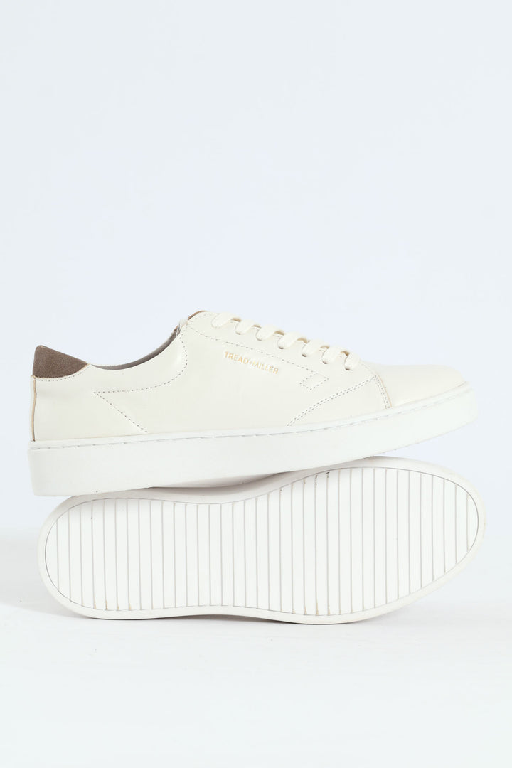 Basic Leather Court Sneaker - White