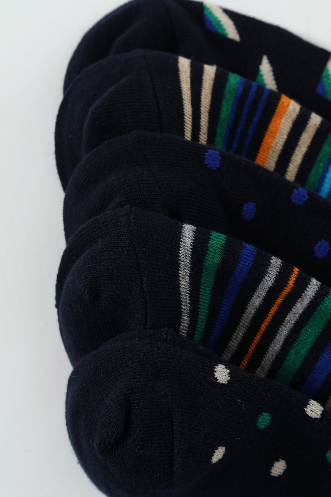 5 Pack Anklet Socks - Blue/Stone