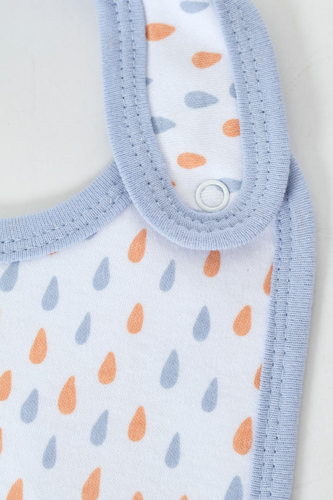 Baby Boys 2 Pack Animal Print Train & Drops Bibs - Blue/Black