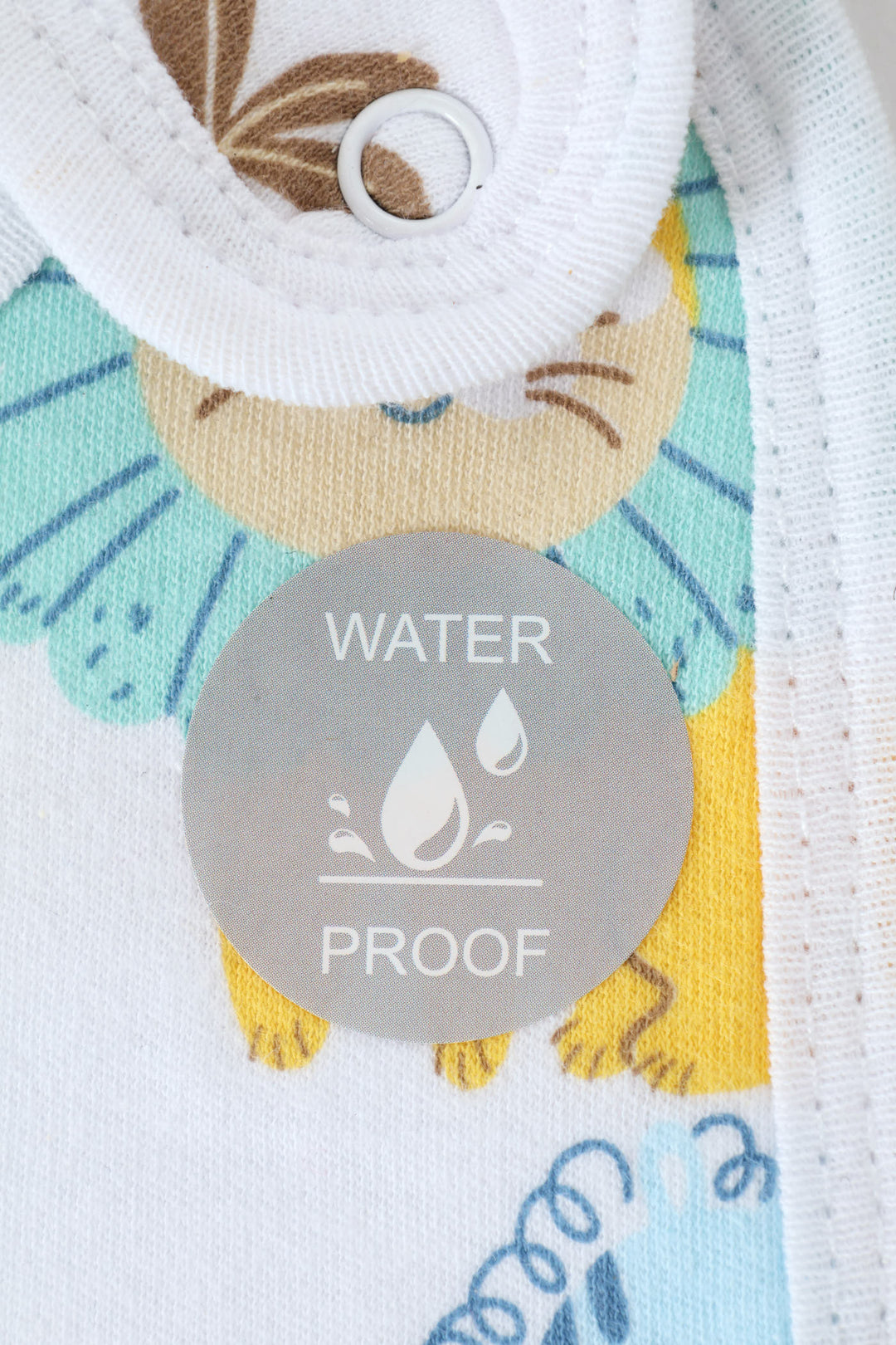 Baby Boys 2 Pack Animal Print & Stripes Bibs - Yellow/Blue