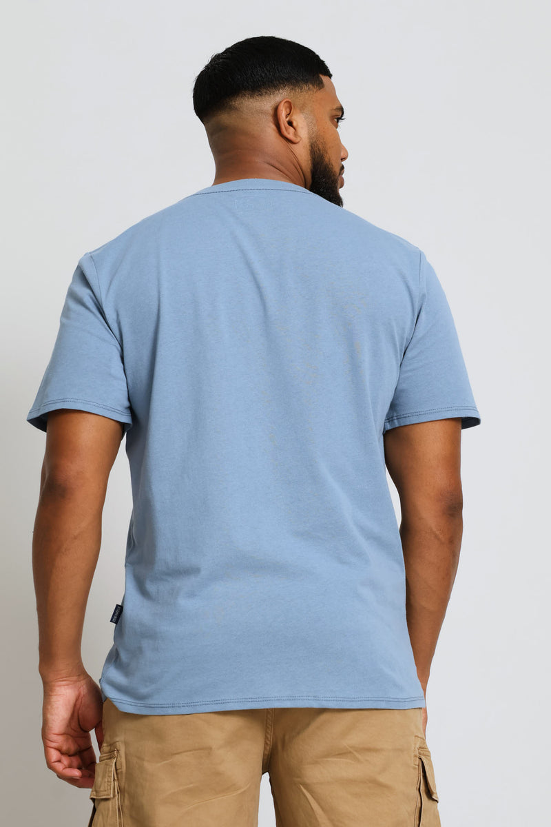 Camper Van Woods Tee - Dusty Blue