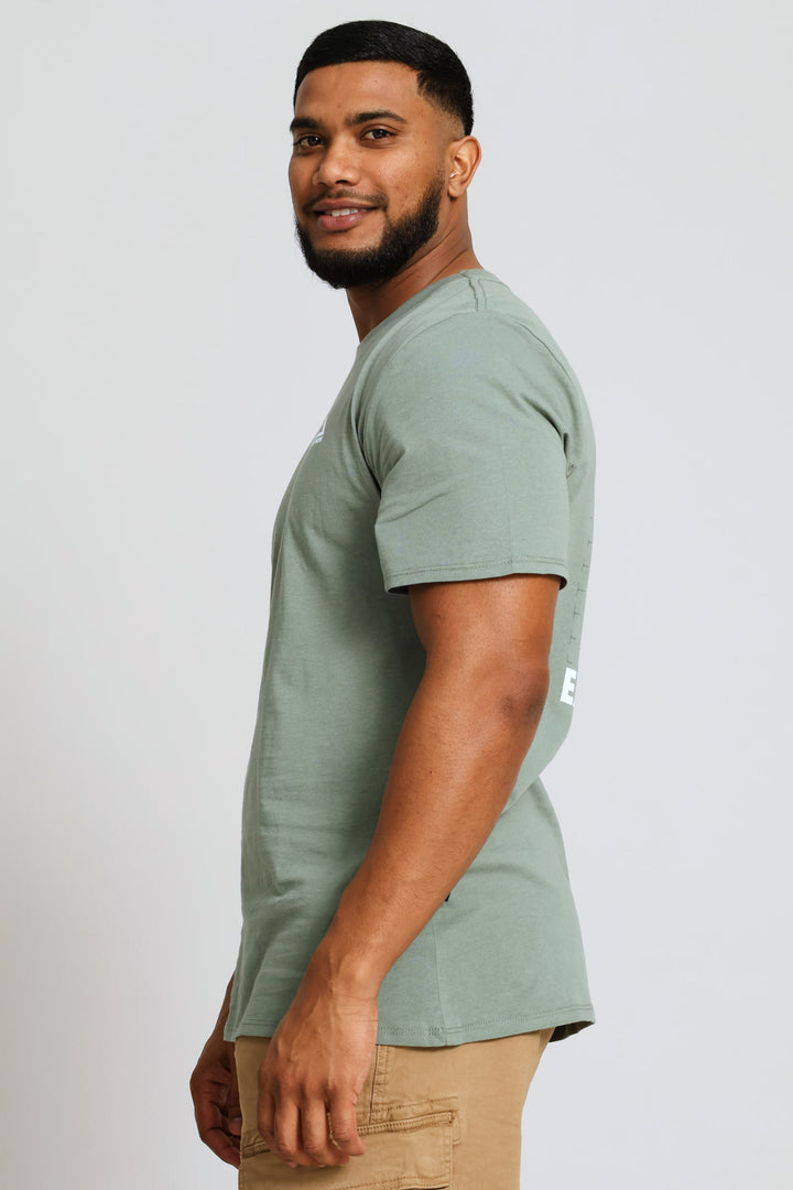 Stone Alps Tee Front & Back Tee - Sage