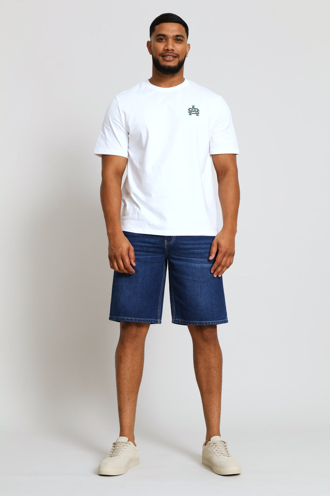SA Embroidered Chest Heavy Weight Tee - White