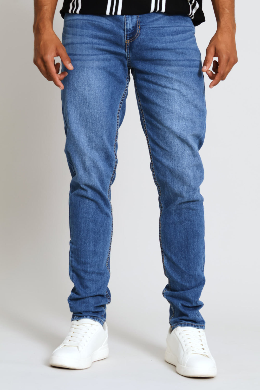 Mid Wash Super Skinny Basic Denim - Mid Wash