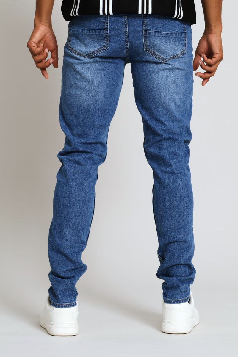 Mid Wash Super Skinny Basic Denim - Mid Wash