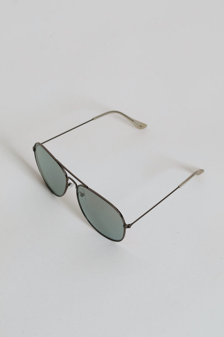 Oversize Gunmetal Aviator Sunglasses - Dark Grey