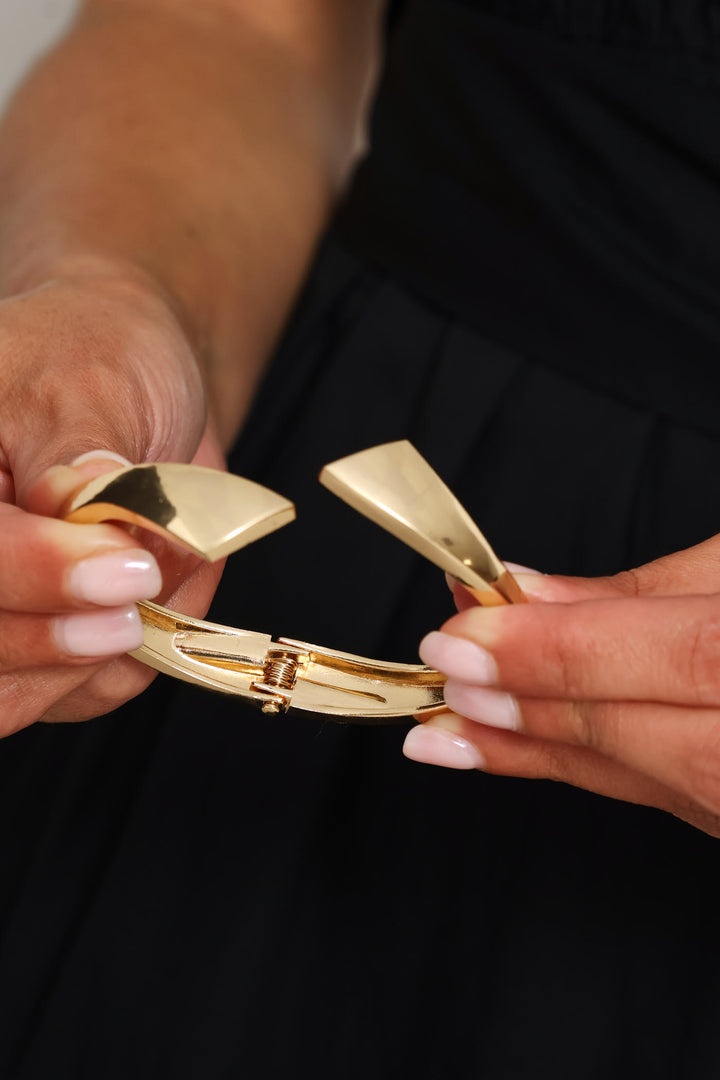 Asymmetrical Cuff Bracelet - Gold